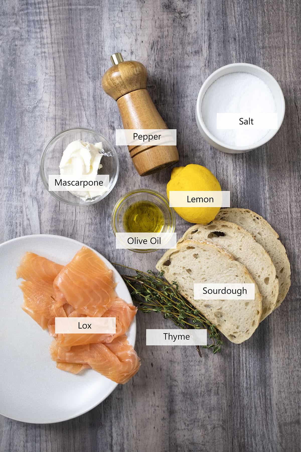 Ingredients for the recipe