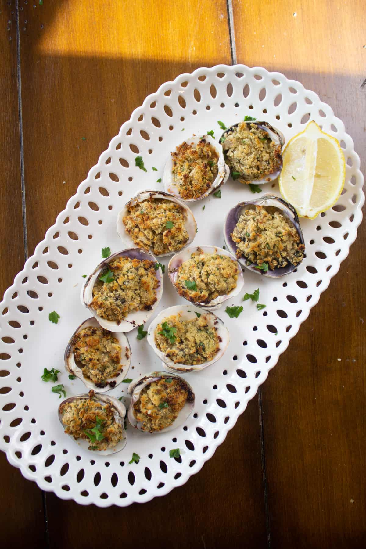 baked clams with lemon