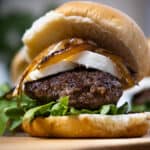goat cheese and fig jam slider on a cutting board
