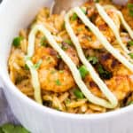 cast iron shrimp with orzo