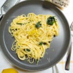 lemon pasta with spinach