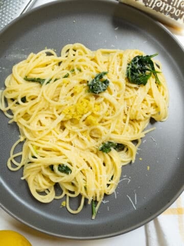 lemon pasta with spinach