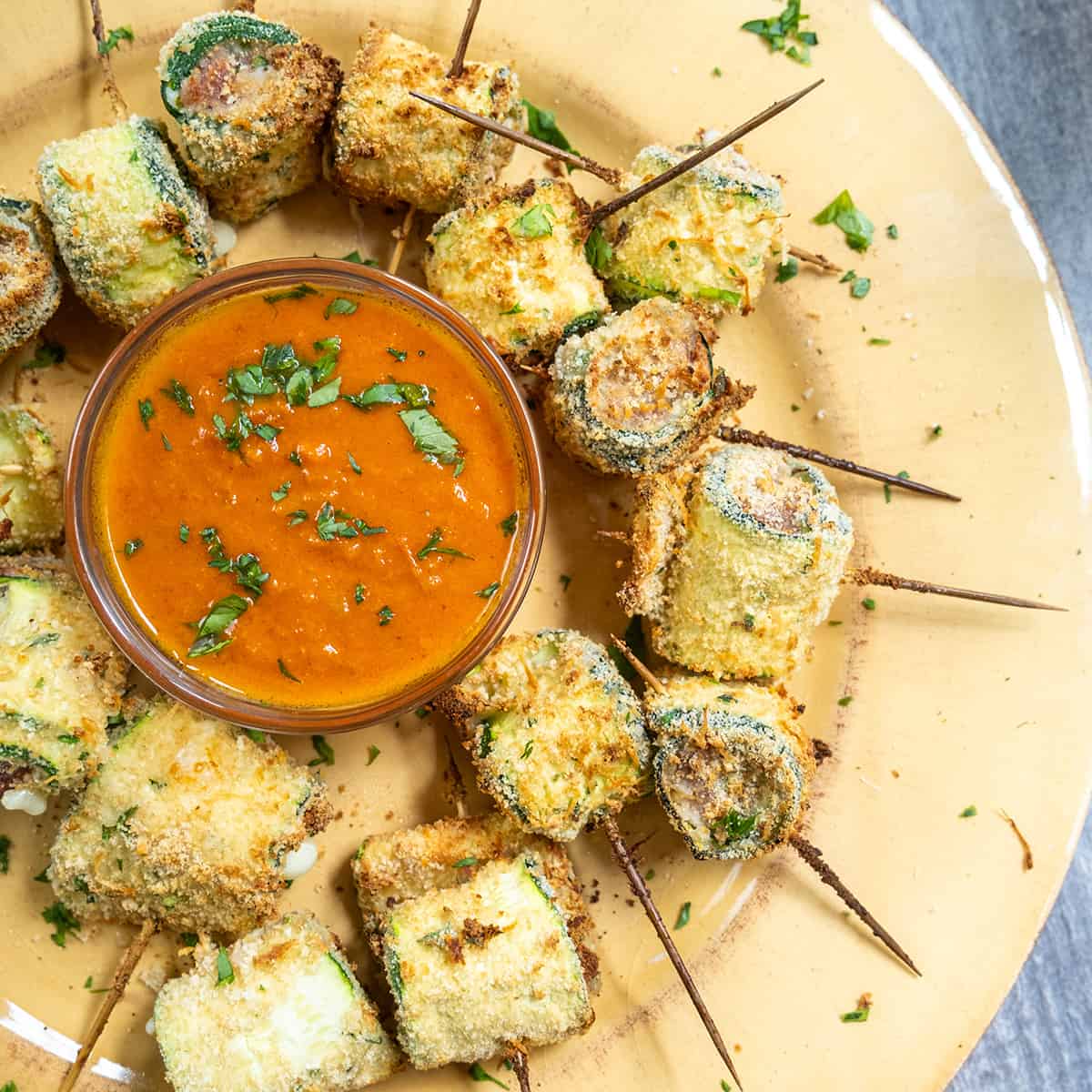 Air fryer zucchini rollups.