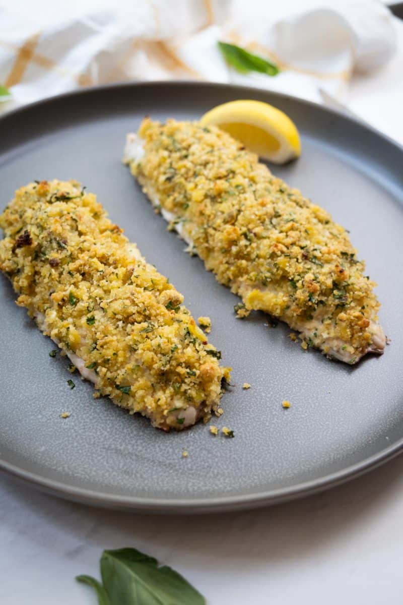 lemon pistachio crusted fish