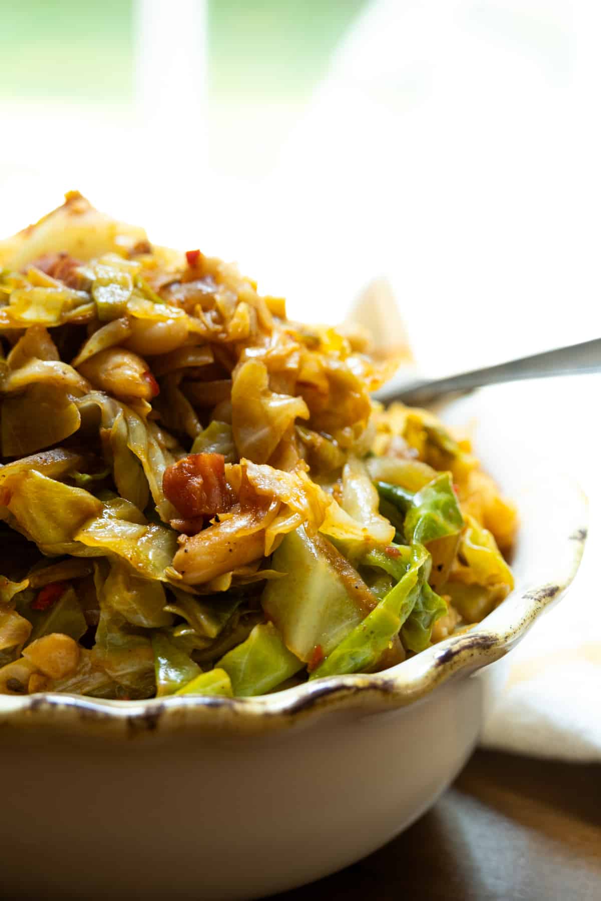 Italian cabbage with pancetta
