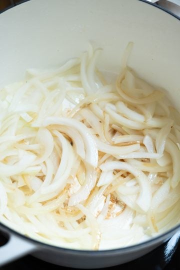onions sauteing