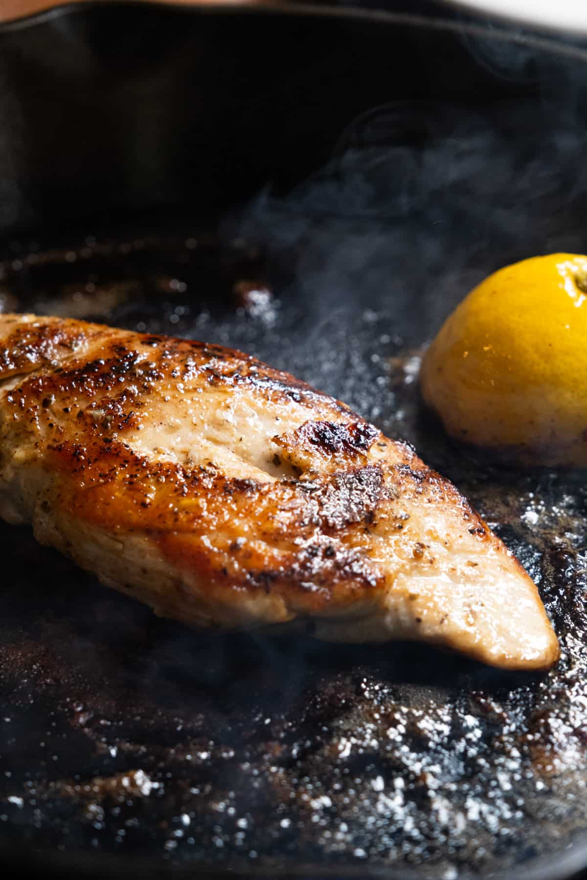 basting the chicken breast