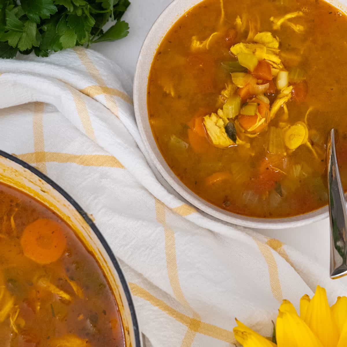 EASY Chicken Farro Soup - Always From Scratch