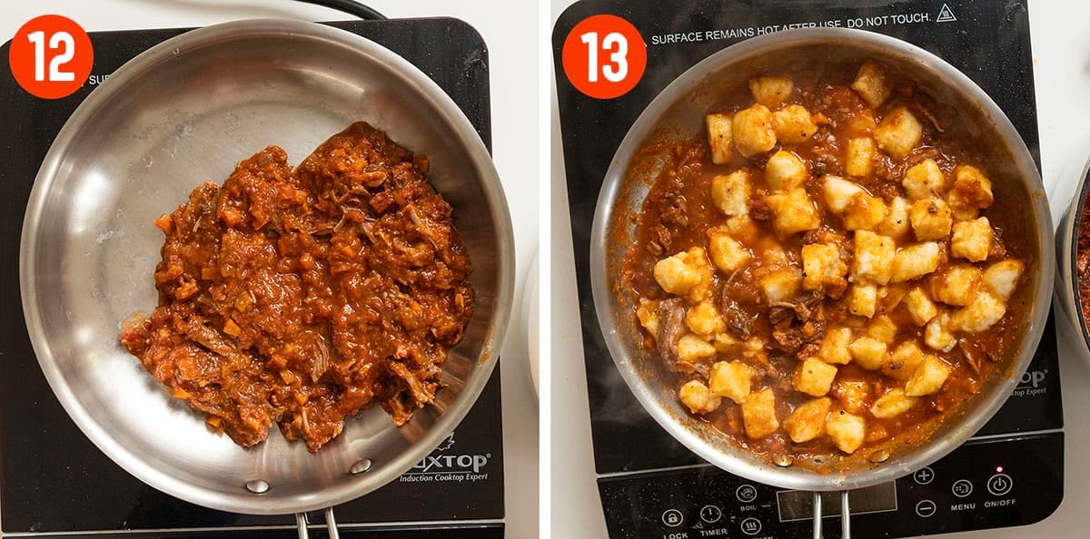 Combining short rib ragu with gnocchi.