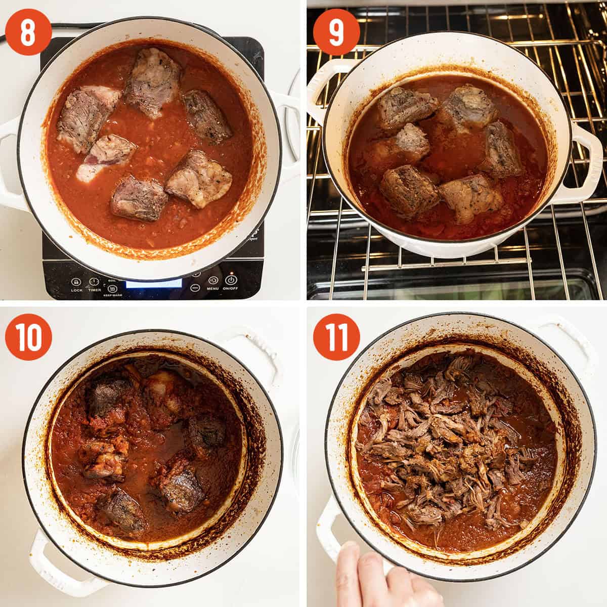 Braising short ribs in ditch oven.