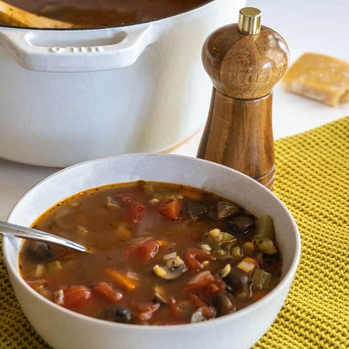 Barley and lentil soup