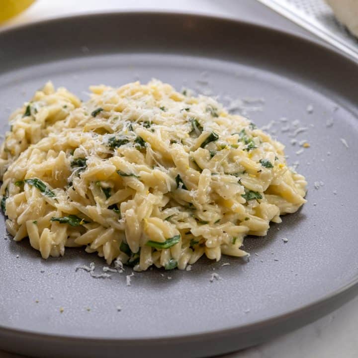 Lemon Spinach Orzo - Always From Scratch