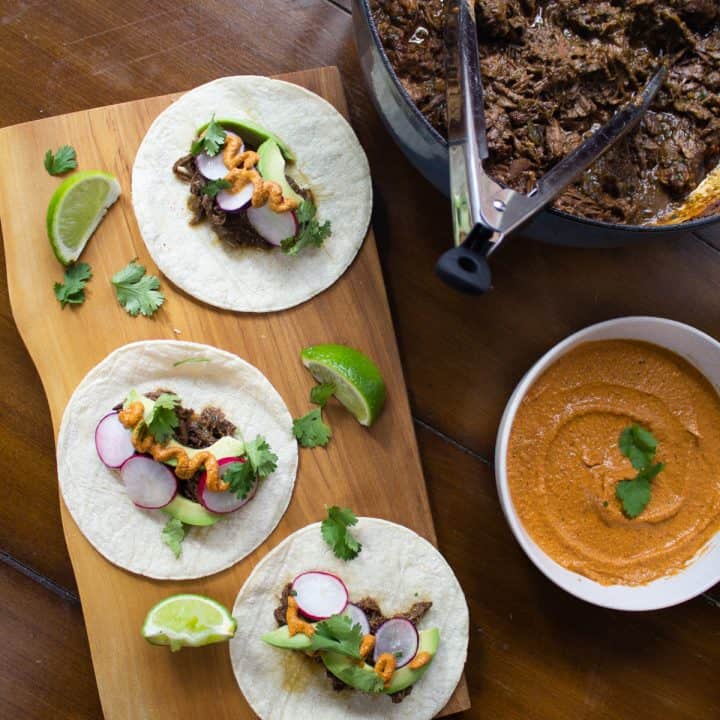 Dutch Oven Barbacoa Tacos - Always From Scratch