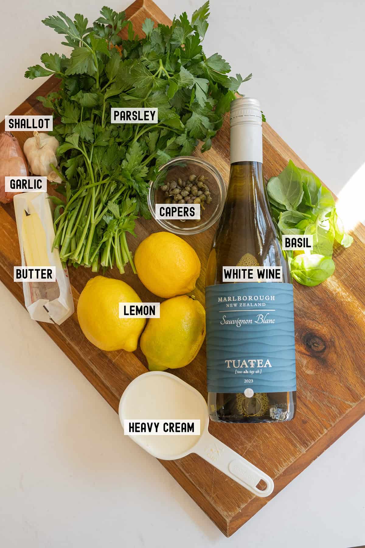 Ingredients for the recipe.