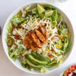 BBQ Chipotle chicken salad in a bowl.