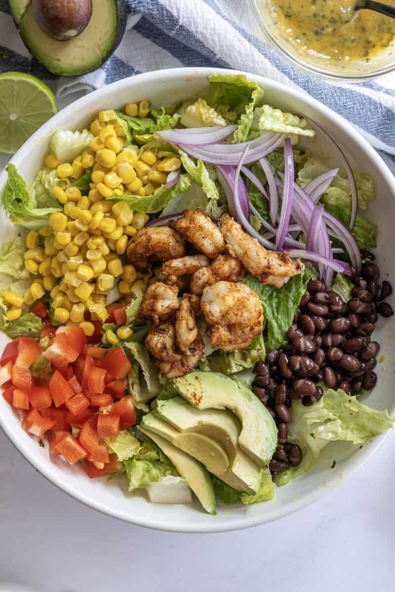 Grilled Shrimp Salad with Mango Lime Dressing - Always From Scratch