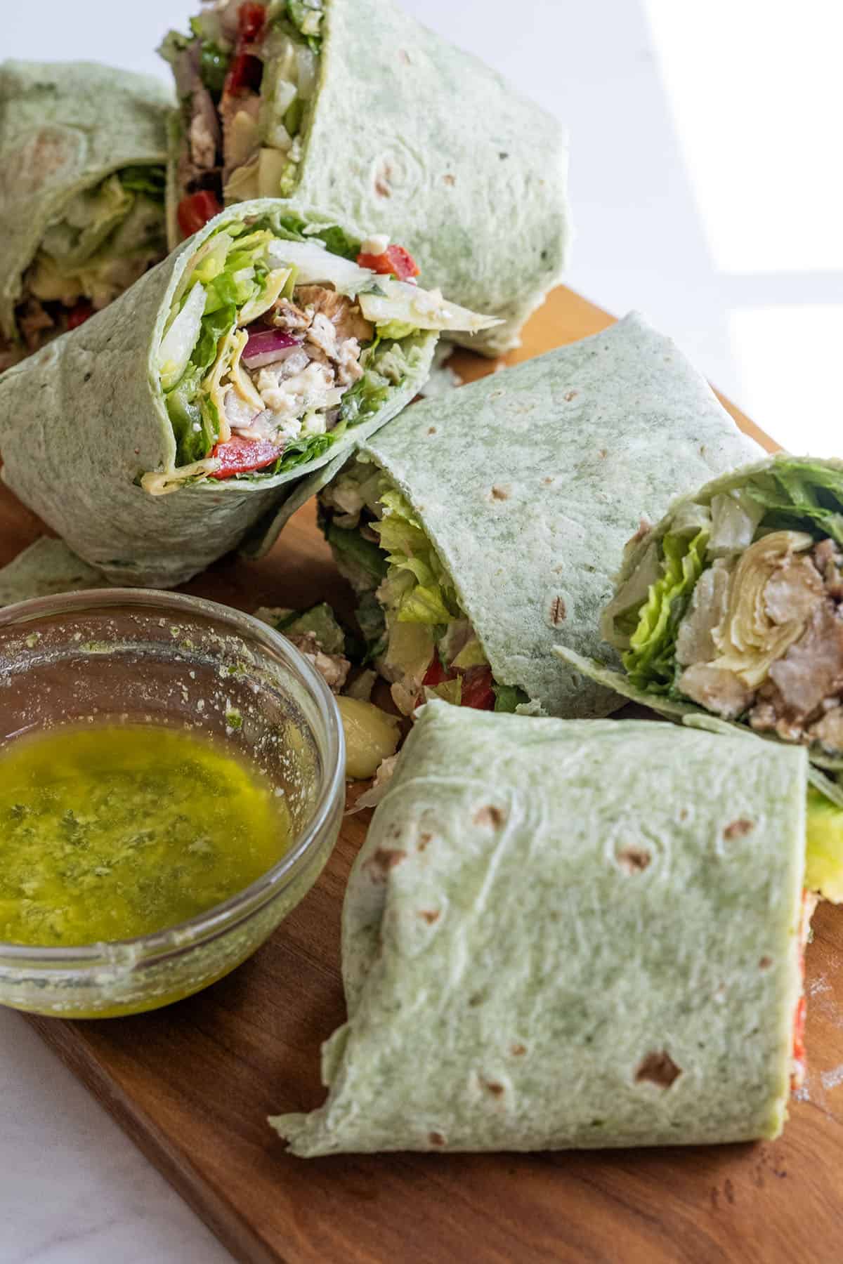 mediterranean chicken wrap