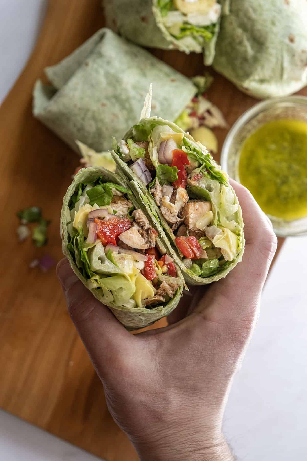 mediterranean chicken wrap