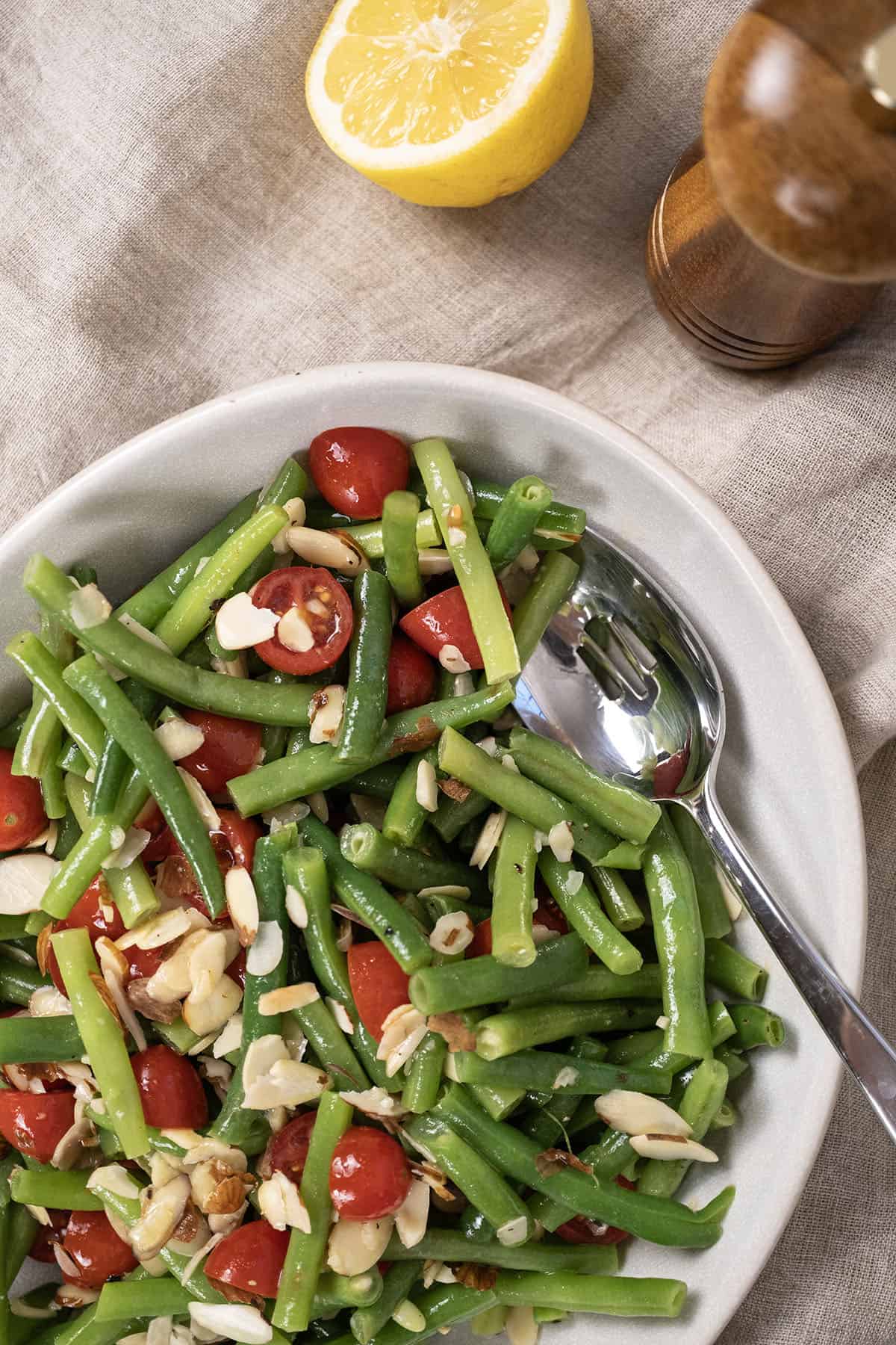 Finished Italian green bean salad