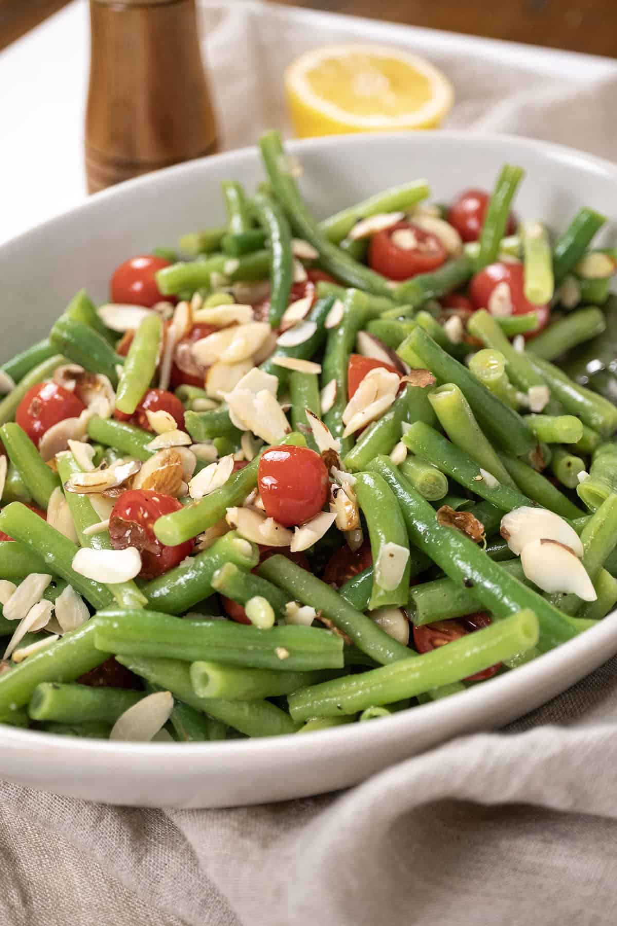 Finished Italian green bean salad