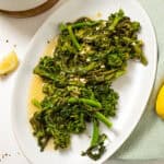 finished rapini served on a plate