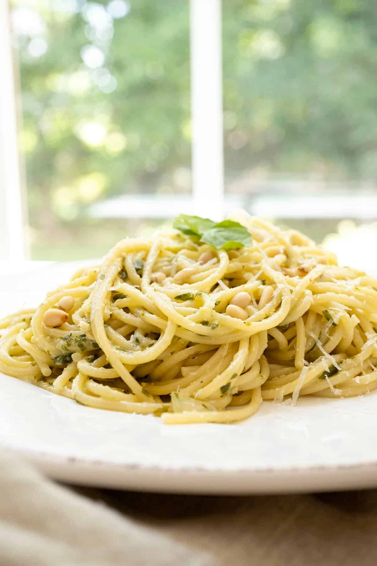 Artichoke pesto pasta