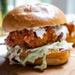 hot honey fried chicken sandwich