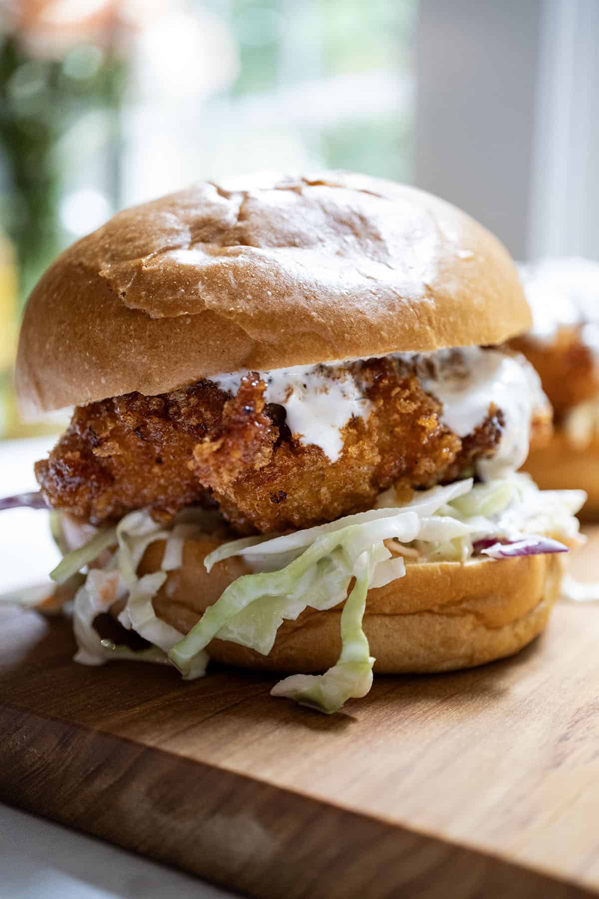 hot honey fried chicken sandwich