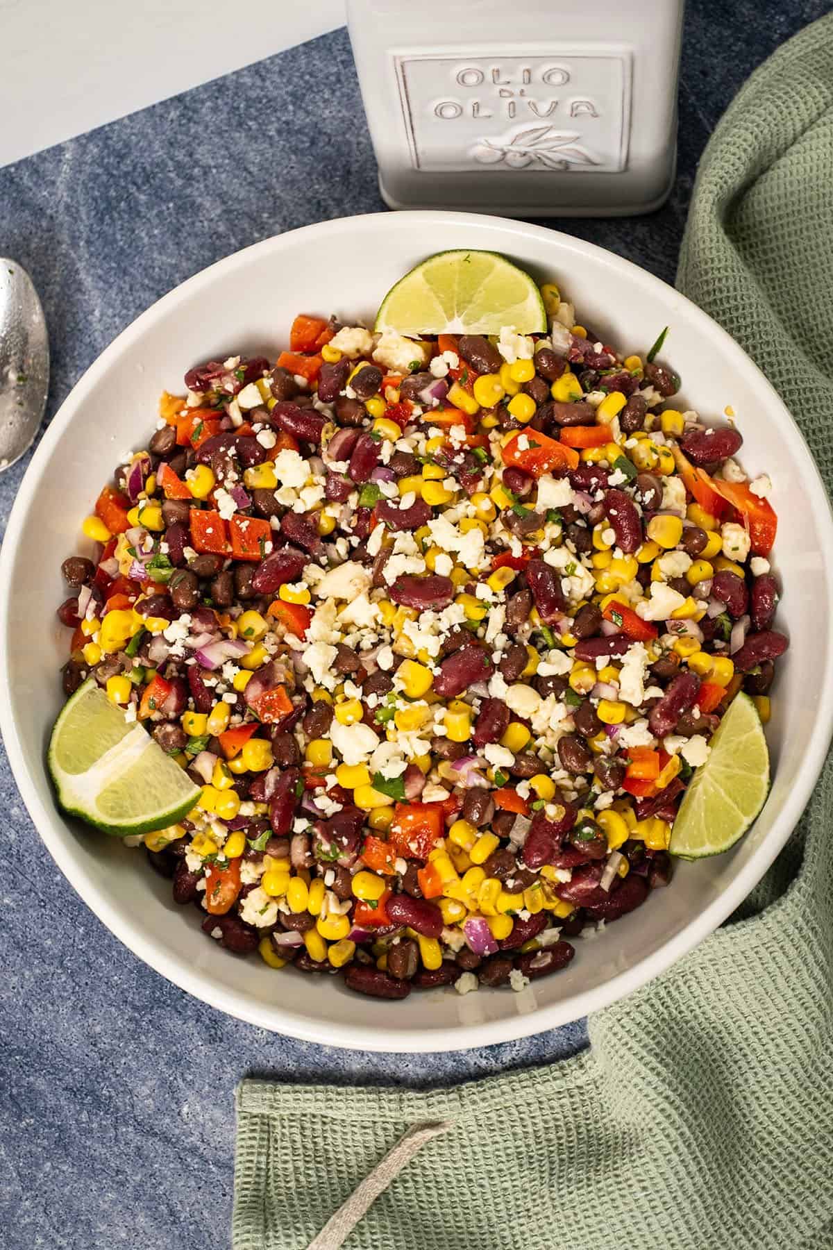 Cowboy Caviar Salad in a bowl. 