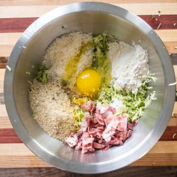 All ingredients in a bowl. 