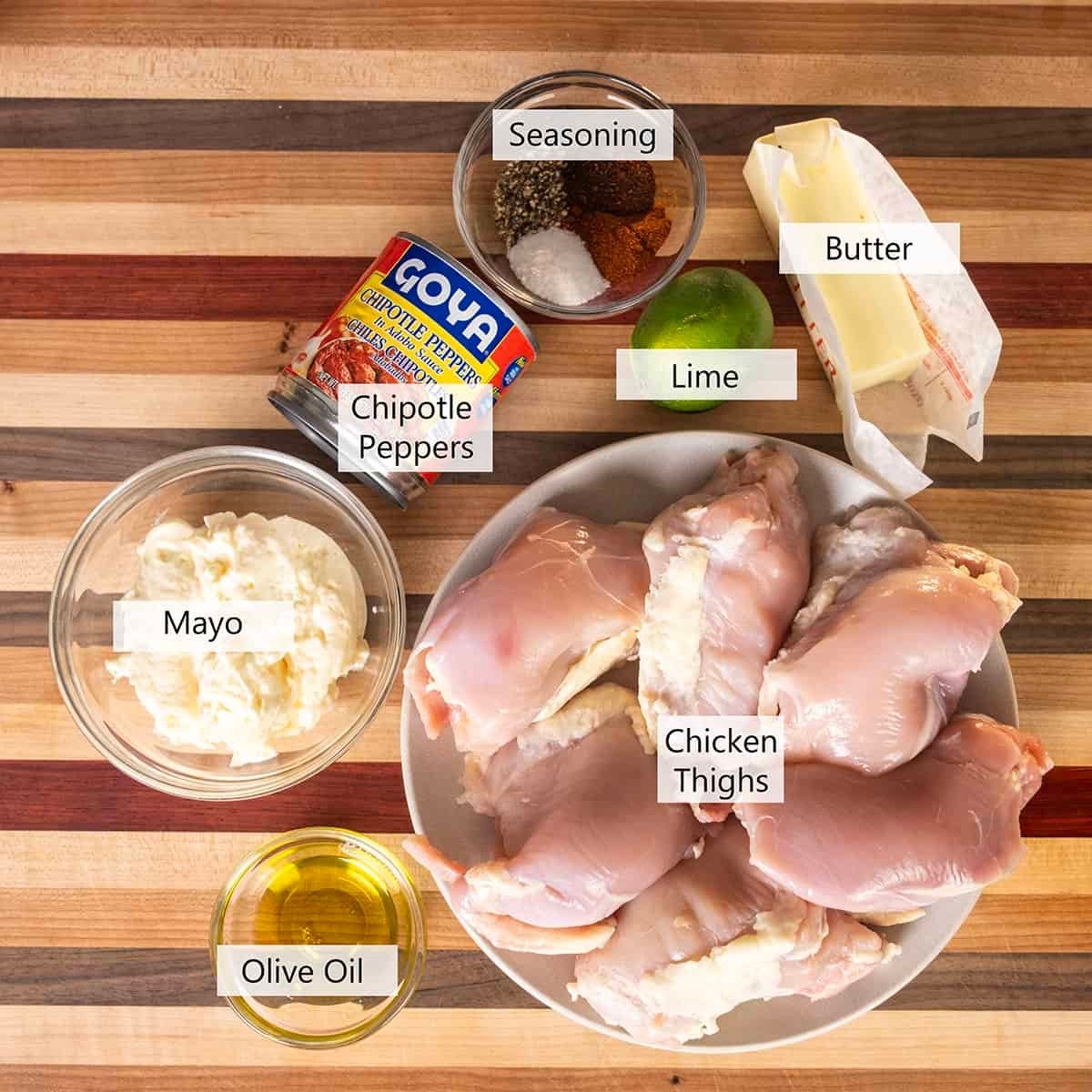 Ingredients for the recipe.