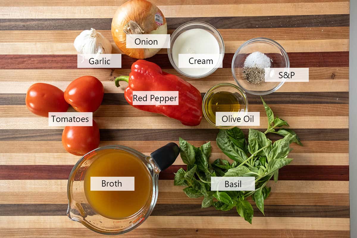 Ingredients for the recipe.