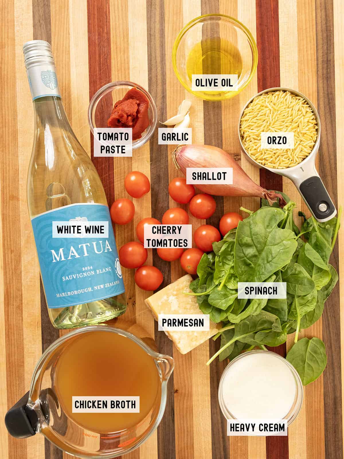 Ingredients for the recipe. 