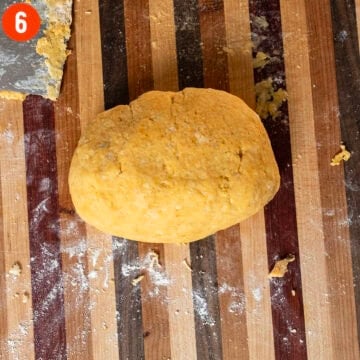 Dough together in a ball.