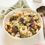 Italian seafood salad in a bowl.