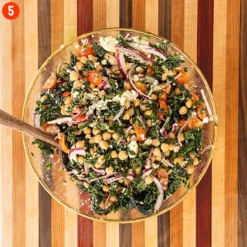 Combining all the ingredients in a bowl