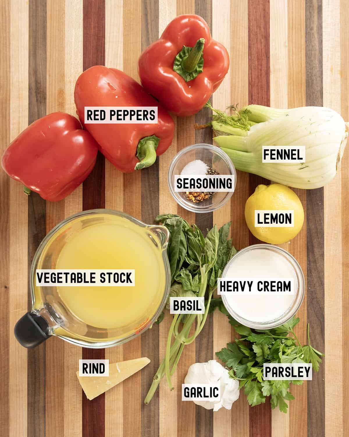 Ingredients for the recipe.