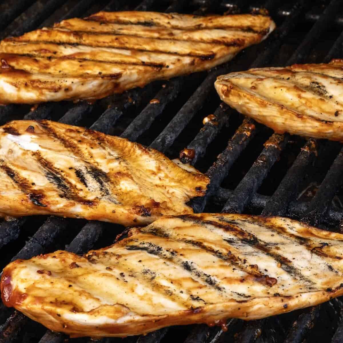 Grilling bbq chicken.